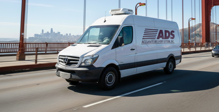 ADS Van driving in San Francisco